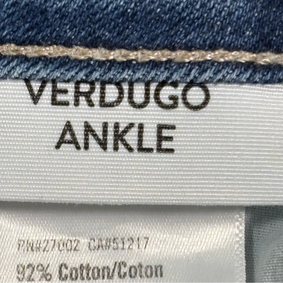 Paige Womens Medium Wash Distressed‎ Verdugo Ankle Jeans Siz e30 - Picture 10 of 15